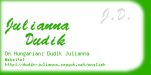 julianna dudik business card
